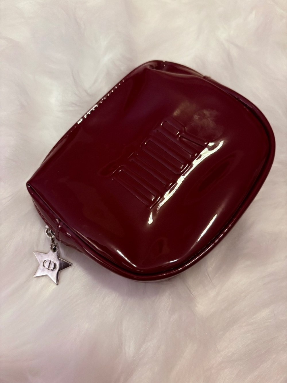 Dior Beauty GWP Burgundy Makeup Pouch